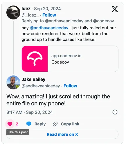 @andhaveaniceday responding via X to our new renderer